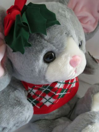 Mwt Vintage 1980s 1988 Commonwealth 22 " Nibblets The Christmas Mouse Plush Toy