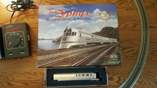 CB&Q PIONEER Zephyr Passenger Train With Add On Post Office Car 4