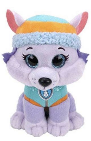Ty Beanie Boos Everest - Paw Patrol Purple And Teal Dog Large Plush 16 "