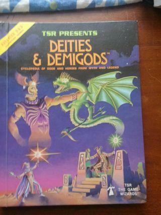 AD&D Deities & Demigods 1980 TSR 144 pages WITH CTHULU AND ELRIC COND 5