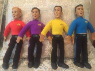 The Wiggles 15” Plush Musical Singing Dolls Set Of 4 2003 Hit Entertainment Spin