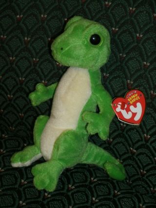 Ty Gus The Gecko Beanie Baby Black Eyes Mint/mint Tags Rare