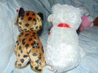 TY Beanie Baby - CHESSIE the Cheetah and Icebox the Polar Bear plush 2