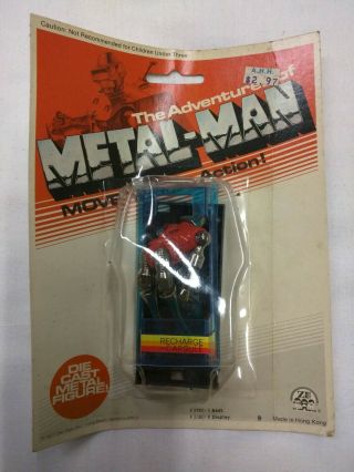 Vintage Zee Toys Metal Man Radon Robot Recharge Capsule Set In Package
