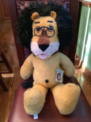Vintage 1970’s Animal Fair Stuffed Hubert The Harris Lion Made Minnesota W/ Tag