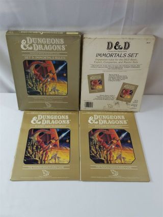 D&D SET 5 IMMORTALS RULES VGC TSR 1017 DUNGEONS & DRAGONS AD&D D&D 3
