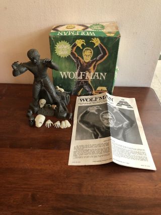 Vintage 1972 Aurora Wolfman Glows In The Dark Kit No 450 W/ Box