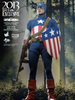 Hot Toys Captain America The First Avenger Star Spangled Man 1/6 Figure Ex