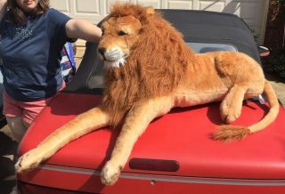 76 " Large Giant Melissa & Doug Plush Lifelike Lion Stuffed Animal Toy Doll