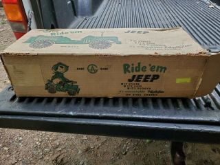 Vintage Andy Gard Army Sit And Ride Plastic Jeep