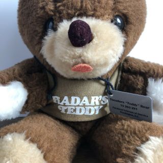 Mash Radar’s Teddy Bear Plush 13 " Vintage 4077th California Stuffed Toys 1983