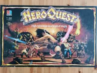 Heroquest Board Game Game Complete 1989 Milton Bradley Games.