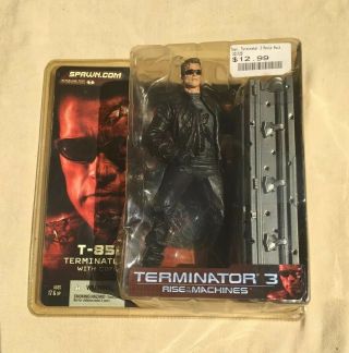 Mcfarlane Terminator 3 Rise Of The Machines T - 850 Figure With Casket Coffin