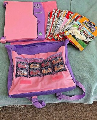 Leap Frog Leap Pad Reader With 9 Game Books,  8 Cartridges And Pink Case Bundle