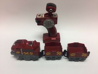 Fisher Price Geotrax Toughest Team 99 Bull Train Engine Remote Red Maroon Diesel