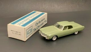 1970 Chevrolet Monte Carlo H.  T.  Metallic Green Dealer Promo Car