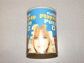 Vintage 1967 Playboy Playmate Centerfold Jigsaw Puzzle - Blue Can Label
