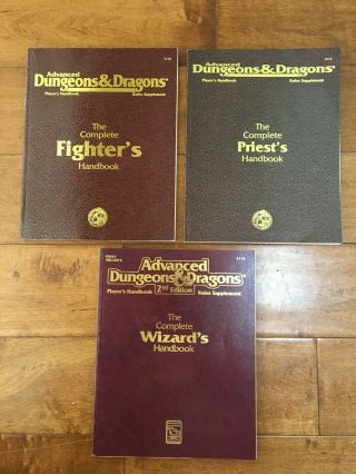 Advanced Dungeons & Dragons Player ' s Handbook Rules Supplement Full Set AD&D TSR 6