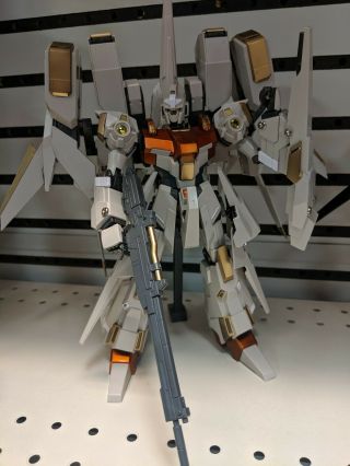 Custom Painted Mg Gundam Rezel.  Comes With All Weapon Options In The Base.