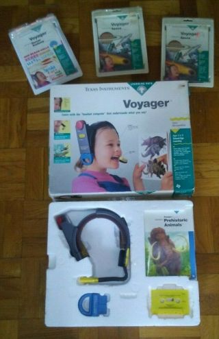Texas Instruments Voyager 3000 Educational Headset W/3 Expansion Packs Very Rare