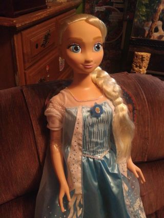Disney Frozen Princess My Size Elsa BIG Large Doll 38 inches Excellet 3