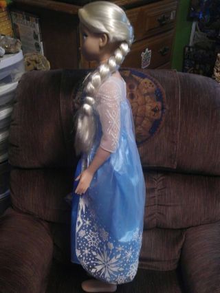 Disney Frozen Princess My Size Elsa BIG Large Doll 38 inches Excellet 4