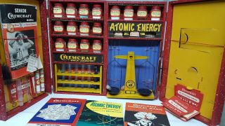 Vintage 1950 4 Panel Porter Chemcraft Atomic Energy Senoir Chemistry 415
