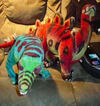 Plush Dinosaur - Melissa & Doug Stuffed Animals - Stegosaurus & T - Rex -
