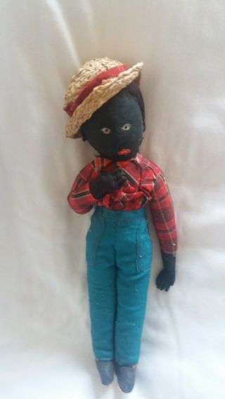 Adorable Black Man Ooak Handmade 15in Doll