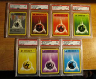 COMPLETE Pokemon PSA - 9 1st edition NON - HOLO Card BASE Set/102 First Shadowless 10