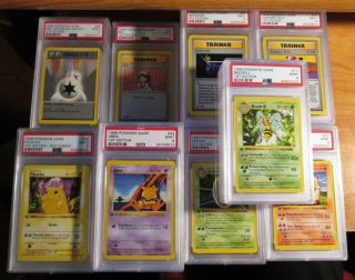 Complete Pokemon Psa - 9 1st Edition Non - Holo Card Base Set/102 First Shadowless
