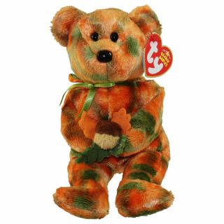 Ty Beanie Baby - Leaves The Bear (internet Exclusive) (8.  5 Inch) - Mwmts