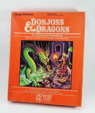 Donjons & Dragons Basic Rules Box Set 1982 Tsr Orange D&d French 1st Printing