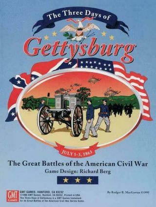 Gmt Wargame Three Days Of Gettysburg,  The (1st Printing,  Limited Edition Box Ex