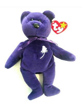 Princess Diana Ty Beanie Baby Purple Bear 1997