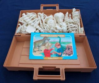 Vintage 1980s Fisher Price 6613 - Design - A - Saur Bones - Dinosaur Set Complete