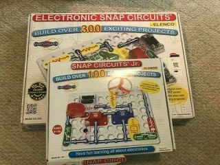 Elenco Snap Circuits Electronic Kit Sc - 300 And Snap Circuits Jr.  Sc - 100