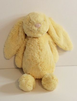 Jellycat London Yellow Bashful Bunny Rabbit Plush 12” Stuffed Animal