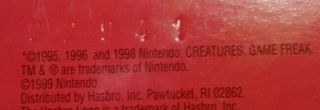 Nintendo Pokemon I Choose You Pikachu Electronic Talking Plush 1998 Hasbro MIB 3