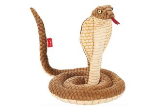 Fao Schwarz Cobra Plush Tbrown Hooded Coiled Snake Retired Stuffed Animal