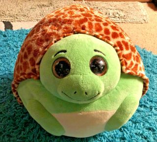 Ty Beanie Ballz Zoom The Turtle Large Plush Stuffed Ball Toy,  12 "