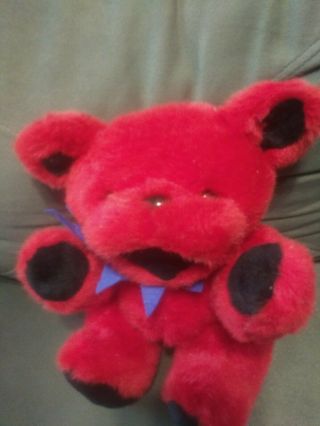 Grateful Dead Red Plush Beanie Bear Stephen Smith Stuffed Animals Inc
