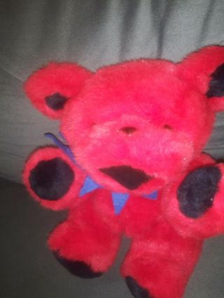 Grateful Dead Red Plush Beanie Bear Stephen Smith Stuffed Animals Inc 2