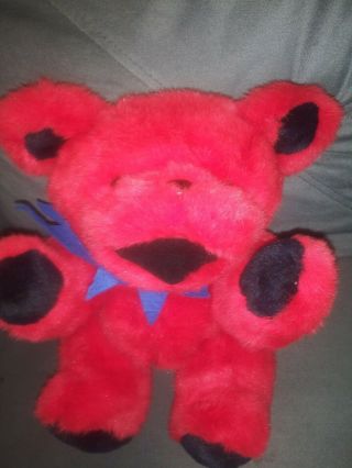 Grateful Dead Red Plush Beanie Bear Stephen Smith Stuffed Animals Inc 3