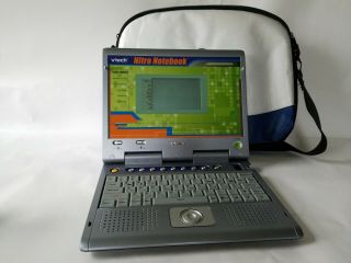 Vtech Nitro Notebook Blue Kids Learning Laptop With Case Games Educational