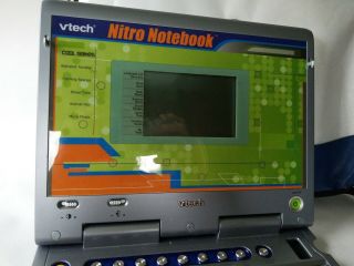 Vtech Nitro Notebook Blue Kids Learning Laptop with Case Games Educational 2