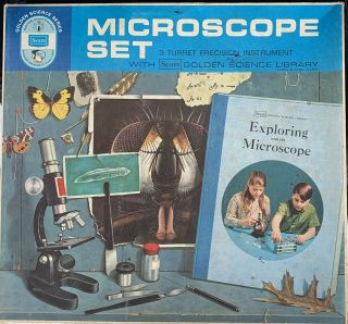 Vintage Sears Golden Science Library Series Microscope Chemistry Set