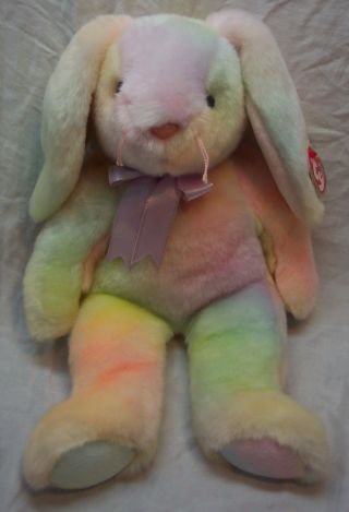 Ty Beanie Buddy Soft Pastel Hippie Bunny Rabbit 13 " Stuffed Animal Toy 2001