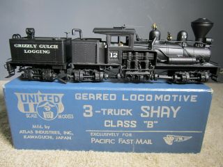Ho Scale Brass 3 - Truck Shay Class B Pfm United With Box Pro Painted