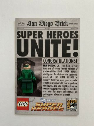 San Diego Comic Con Lego Minifigure Green Lantern Comcon016 - 1 Card